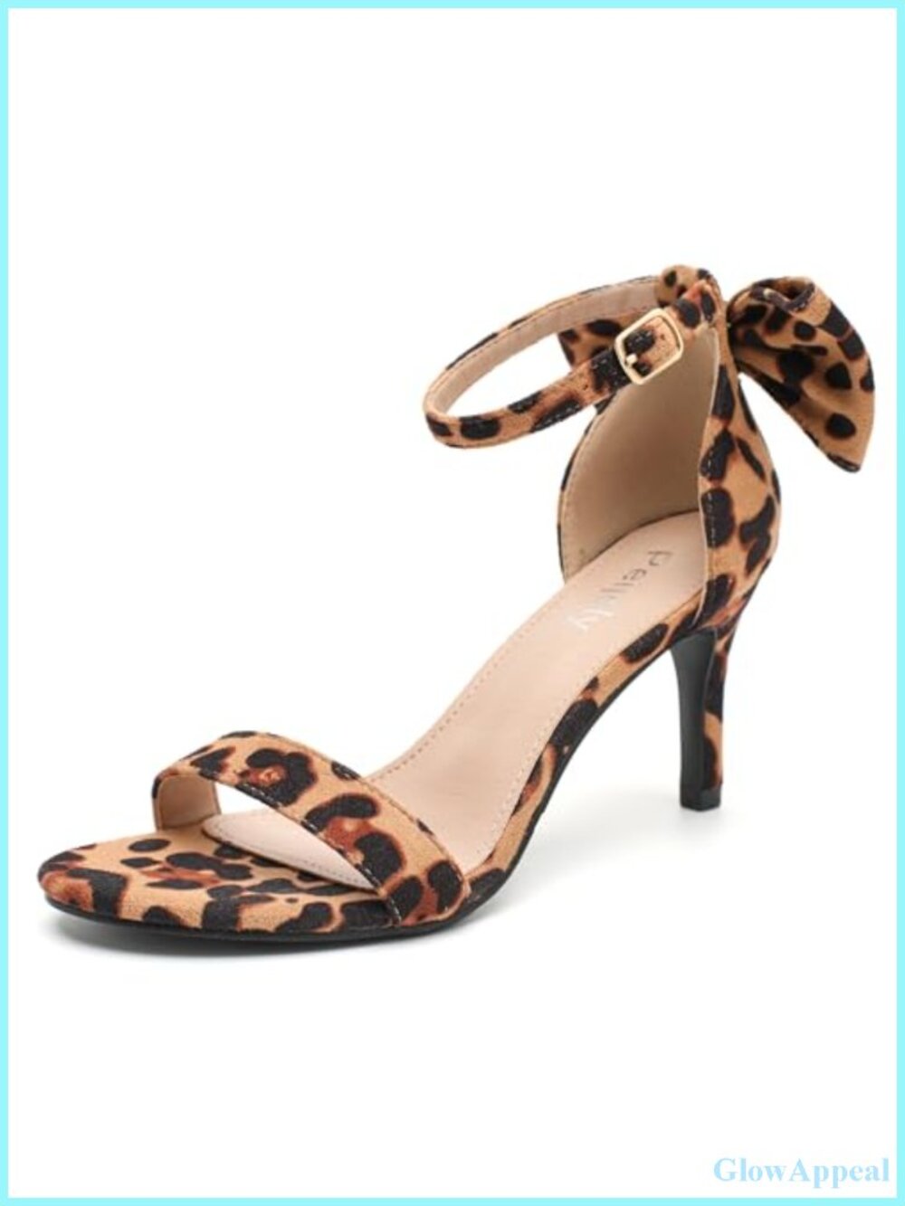 Women's Bow Knot Ankle Strap Heeled Sandals, Open Toe, Kitten Heels, Wedding